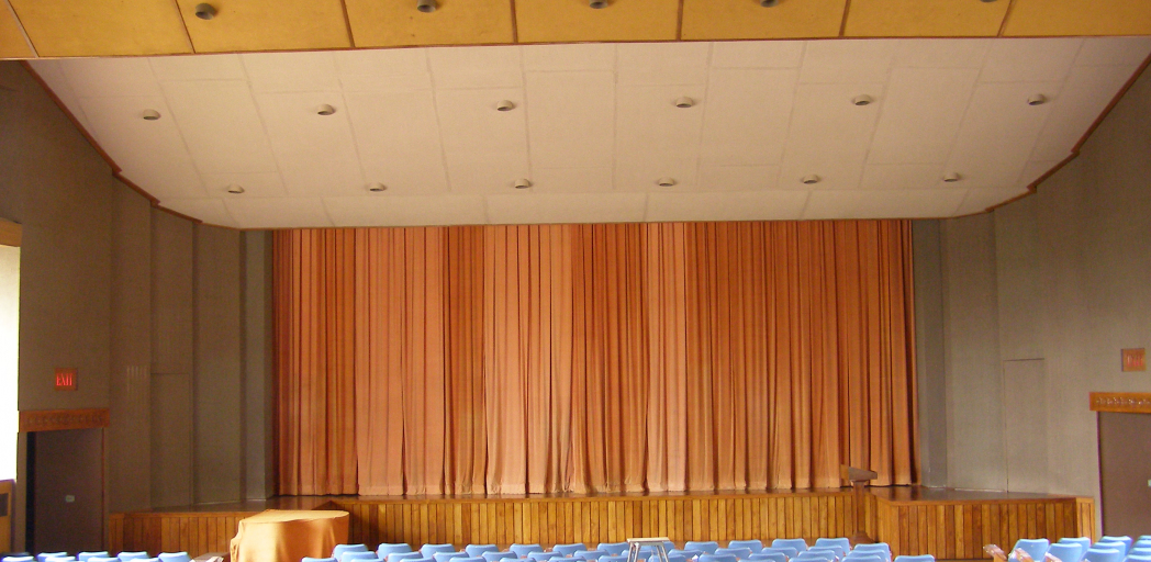 View of the auditorium from the back during the day
