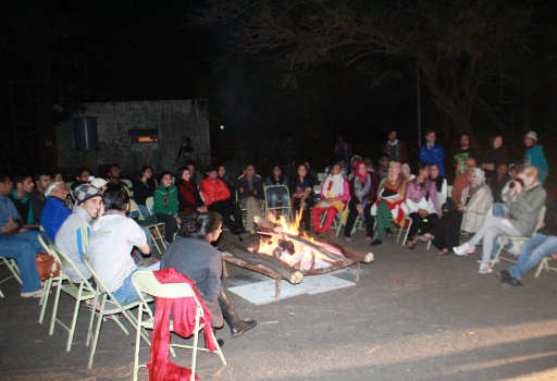 Around the fire